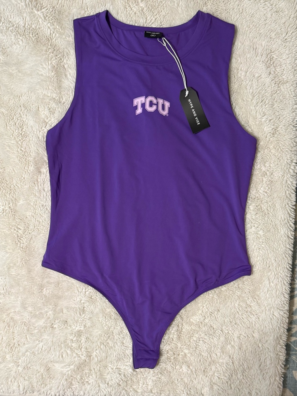 TEXAS CHRISTIAN UNIVERSITY TCU Contouring Bodysuit Purple Women’s XL